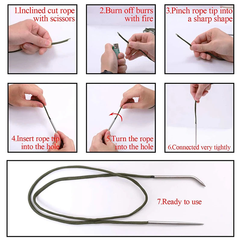 Paracord Knitting Tool Set – Aluminum Weaving Needles for Parachute Cord Bracelets, Lanyards & DIY Crafting