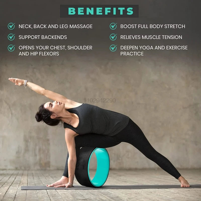 Premium Yoga Wheel – Back Stretcher & Deep Tissue Massage Roller for Yoga, Backbends & Home Fitness