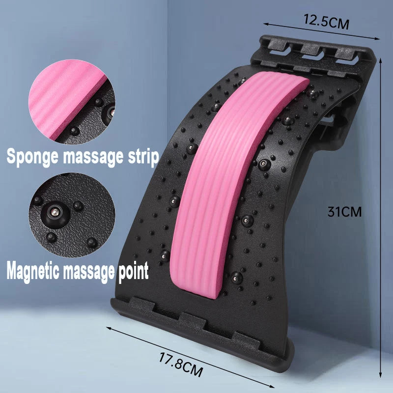 YBAM Lumbar Stretcher Device – Spine Correction & Back Opener Pillow for Lower Back Pain Relief, Yoga & Chiropractic Support