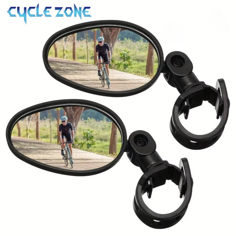 360° Bike Rear View Mirror – Adjustable Handlebar Mirror for MTB & Road