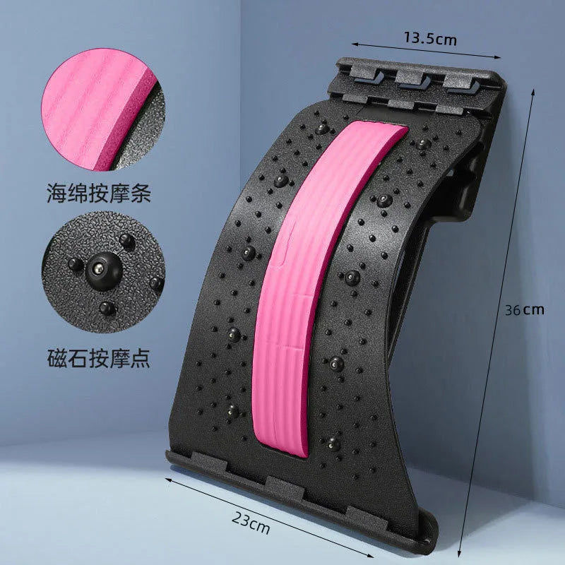 YBAM Lumbar Stretcher Device – Spine Correction & Back Opener Pillow for Lower Back Pain Relief, Yoga & Chiropractic Support