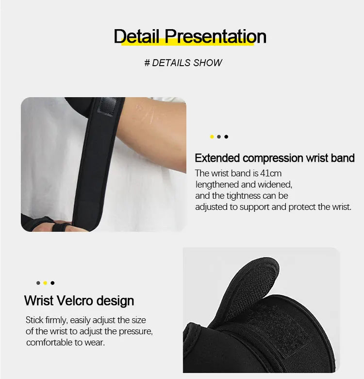 Breathable Workout Gloves with Wrist Wraps – Weightlifting & Gym Gloves for Men and Women