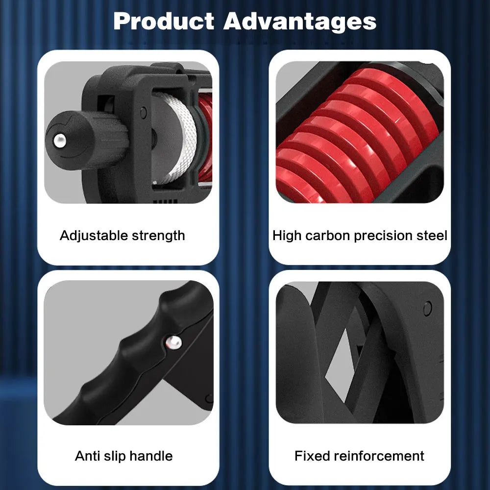 Adjustable Hand Grip Strengthener – Grip Strength Trainer for Forearm, Wrist & Finger Power | Ideal for Athletes, Musicians & Recovery