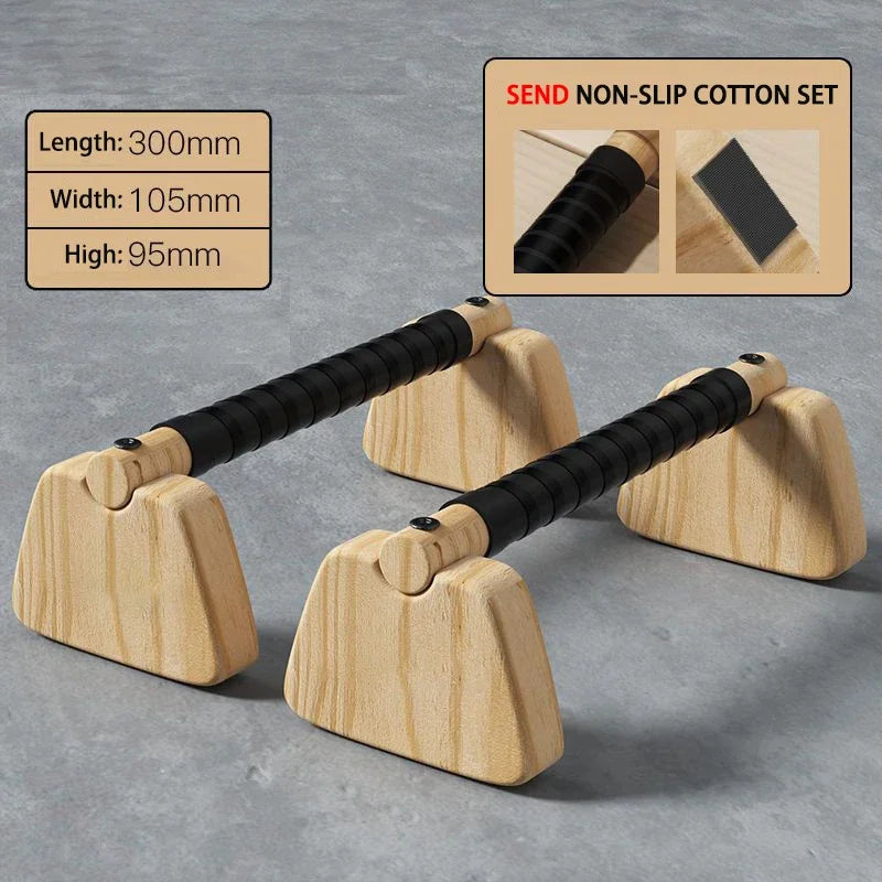 Push Up Bar Beech Wood – Sturdy Calisthenics Parallettes for Home Workouts
