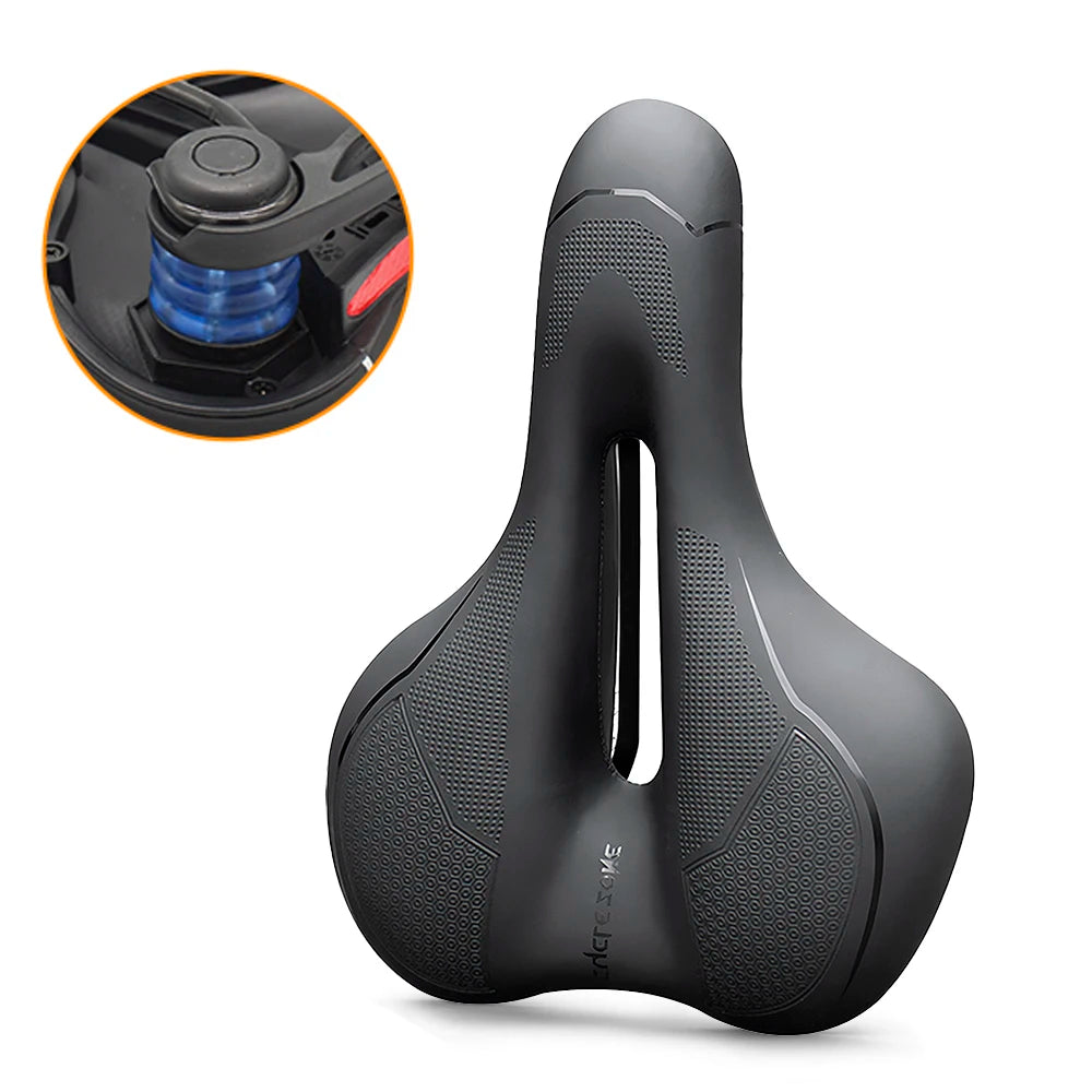 Breathable Hollow Bicycle Saddle – Shockproof PU Leather Cycling Seat