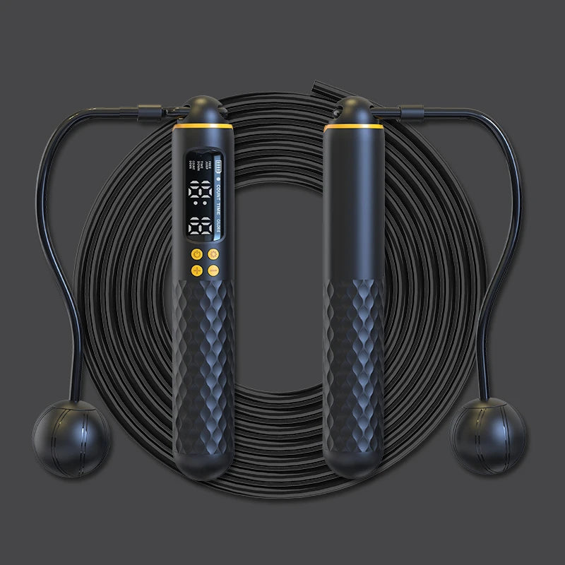 Rechargeable USB Digital Jump Rope Trainer – Adjustable Wireless Rope with Calorie Counter & Fitness Tracking