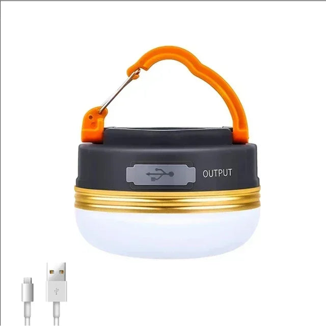 Rechargeable LED Camping Lantern with Folding Floodlight – 3 Light Modes | Portable Tent Light for Camping, Hiking & Fishing