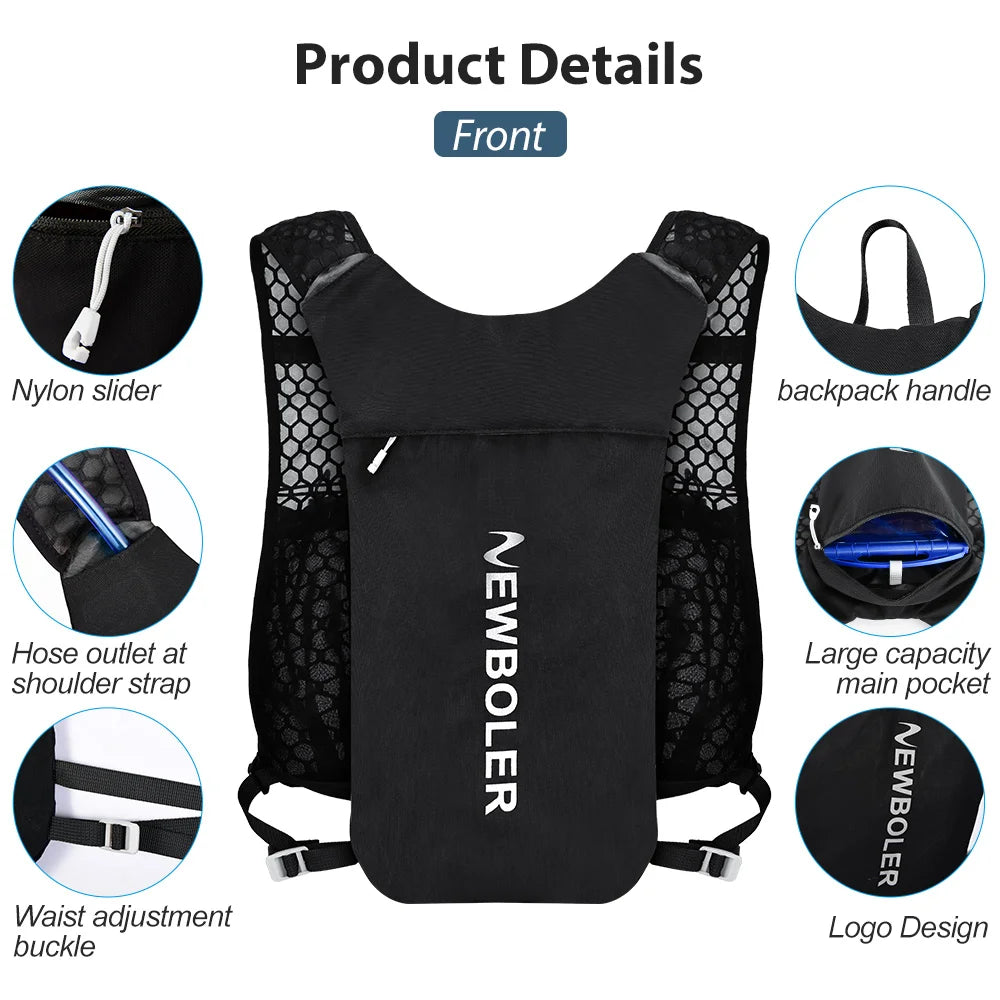 Hydration Vest – Lightweight, Breathable Backpack for Trail Running, Cycling, Climbing & Marathon Training