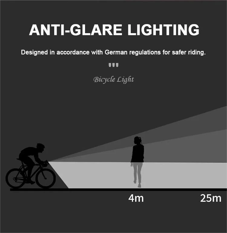 Rechargeable Bike Light Set – Front Headlamp & Rear LED Taillight for Safety