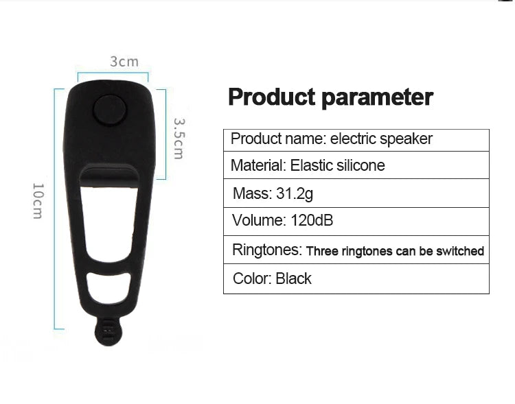 Electric Bicycle Bell – Loud Bike Horn with 3 Sound Modes for MTB & Road Cycling