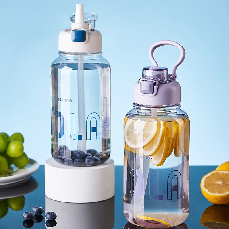 1300ml Portable Sports Water Cup – High Temp Plastic Outdoor Bottle