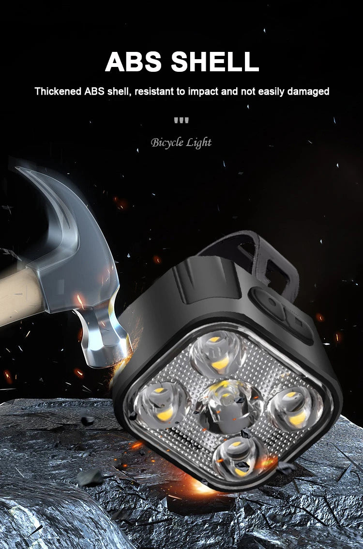 Rechargeable Bike Light Set – Front Headlamp & Rear LED Taillight for Safety