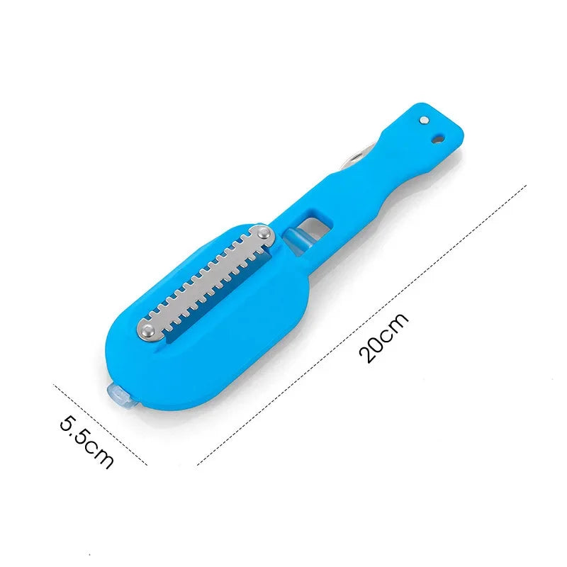 Fish Scale Grille Scraper – Fish Cleaning Tool with Protective Cover for Kitchen & Carp Fishing
