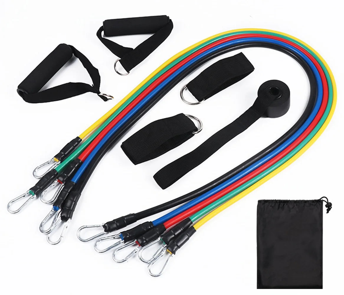 Multi-Functional Fitness Tension Rope – 5-Tube Elastic Resistance Trainer for Home Workouts & Yoga