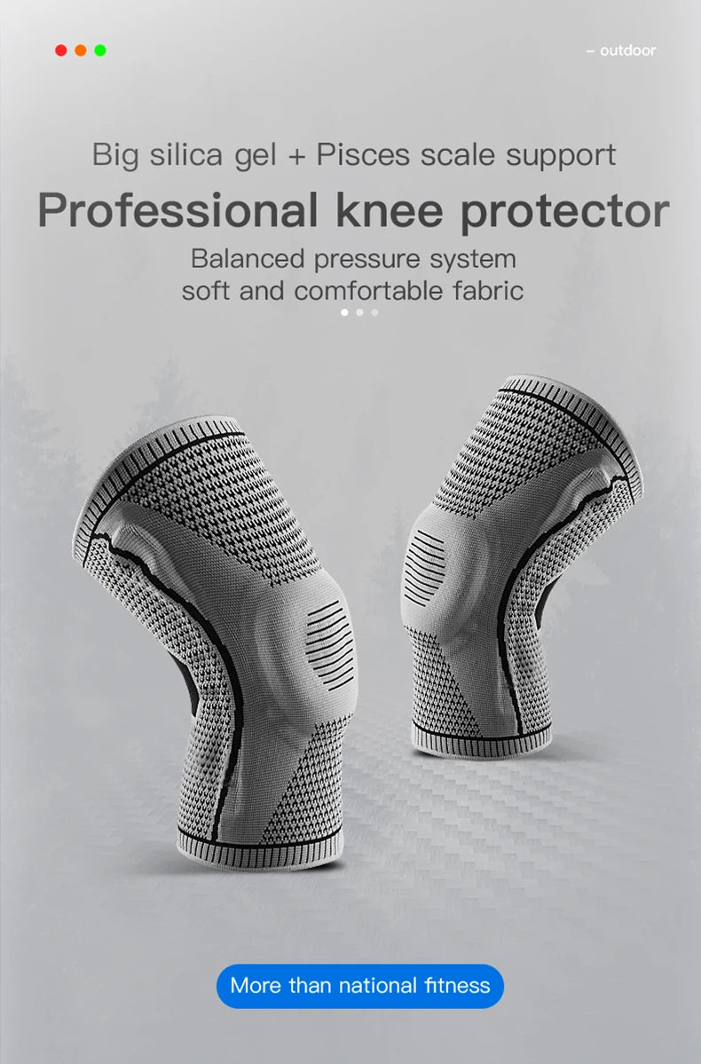 Compression Knee Sleeve with Silicone Support – Pain Relief & Sports Protection