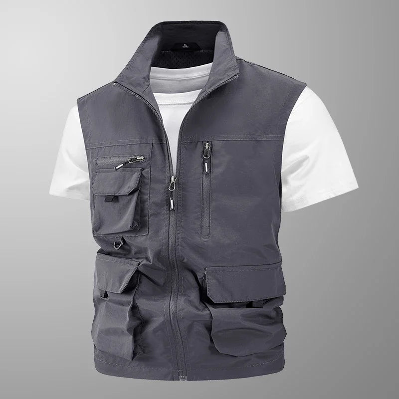 Men’s Lightweight Outdoor Photography Vest – Breathable Mesh Fishing Vest with Multi Pockets for Summer Comfort & Utility