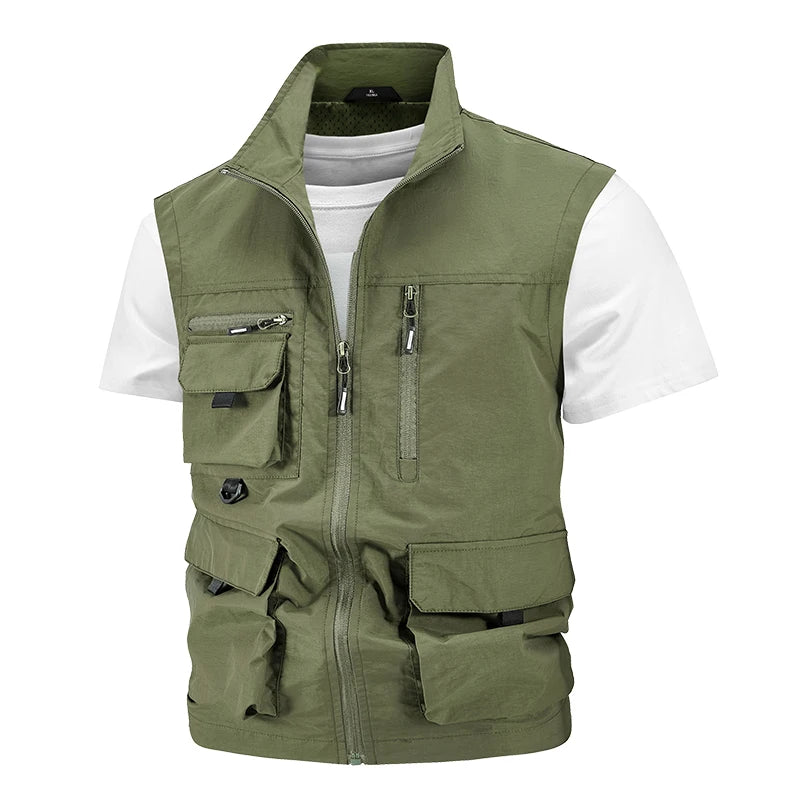 Men’s Lightweight Outdoor Photography Vest – Breathable Mesh Fishing Vest with Multi Pockets for Summer Comfort & Utility