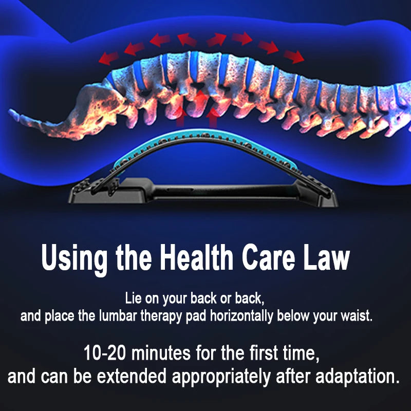 YBAM Lumbar Stretcher Device – Spine Correction & Back Opener Pillow for Lower Back Pain Relief, Yoga & Chiropractic Support