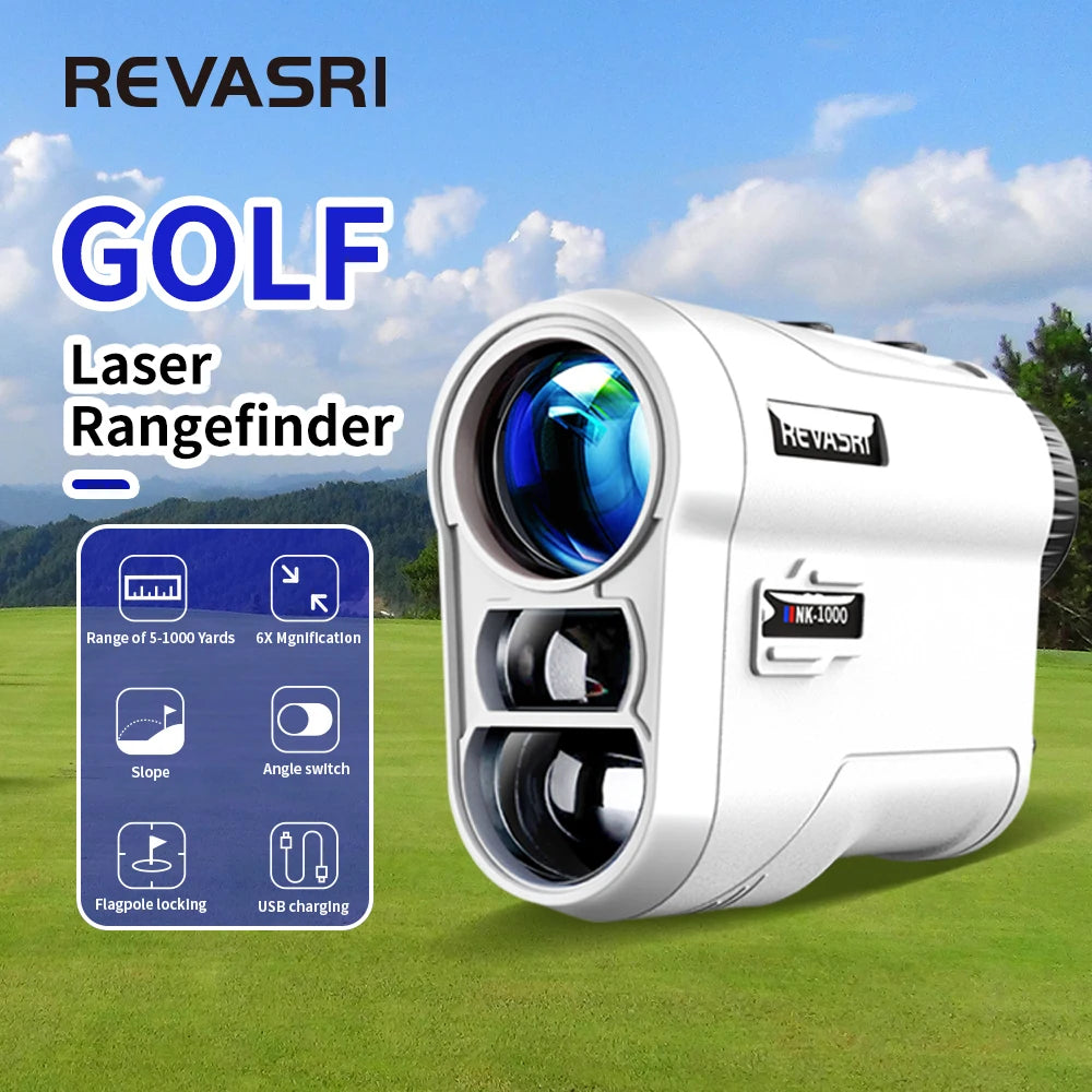 Golf Laser Rangefinder – 600M Rechargeable Range Finder with Slope, Flag Lock & Vibration