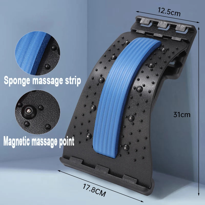 YBAM Lumbar Stretcher Device – Spine Correction & Back Opener Pillow for Lower Back Pain Relief, Yoga & Chiropractic Support