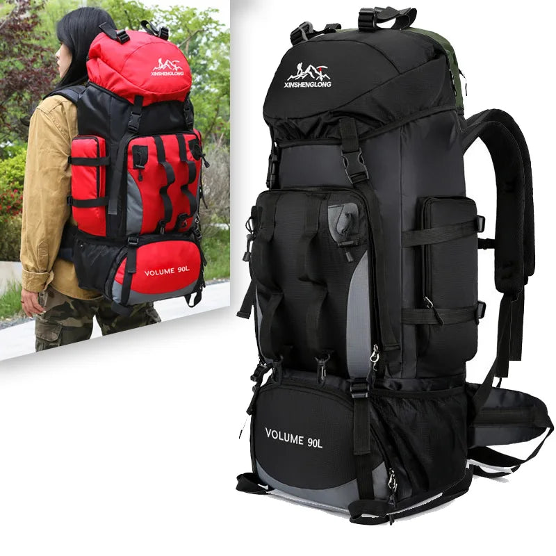 90L Waterproof Hiking & Camping Backpack – Large Capacity Outdoor Rucksack