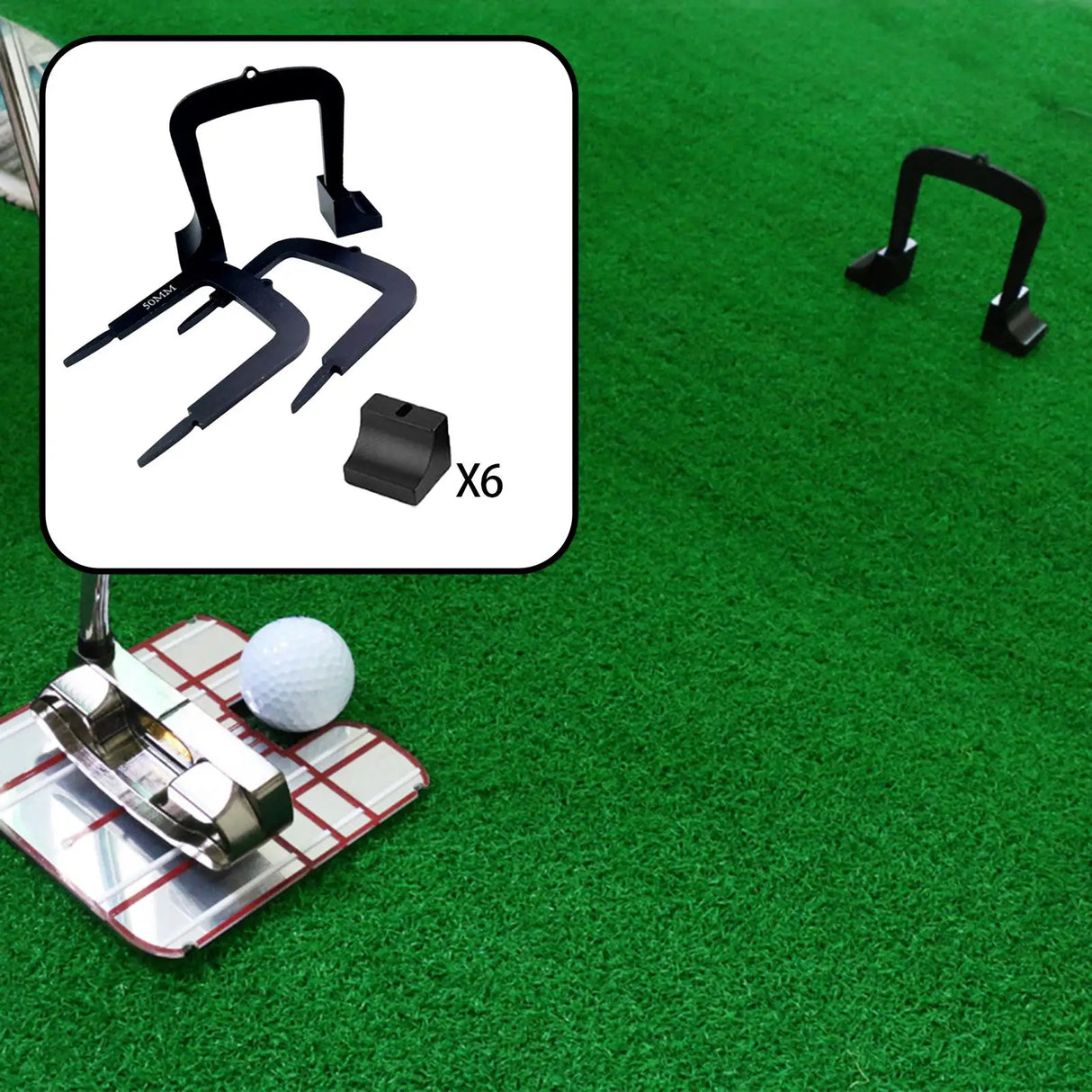 Golf Putting Gates – Metal Putter Practice Training Aid with Multiple Sizes for Beginners & Pros