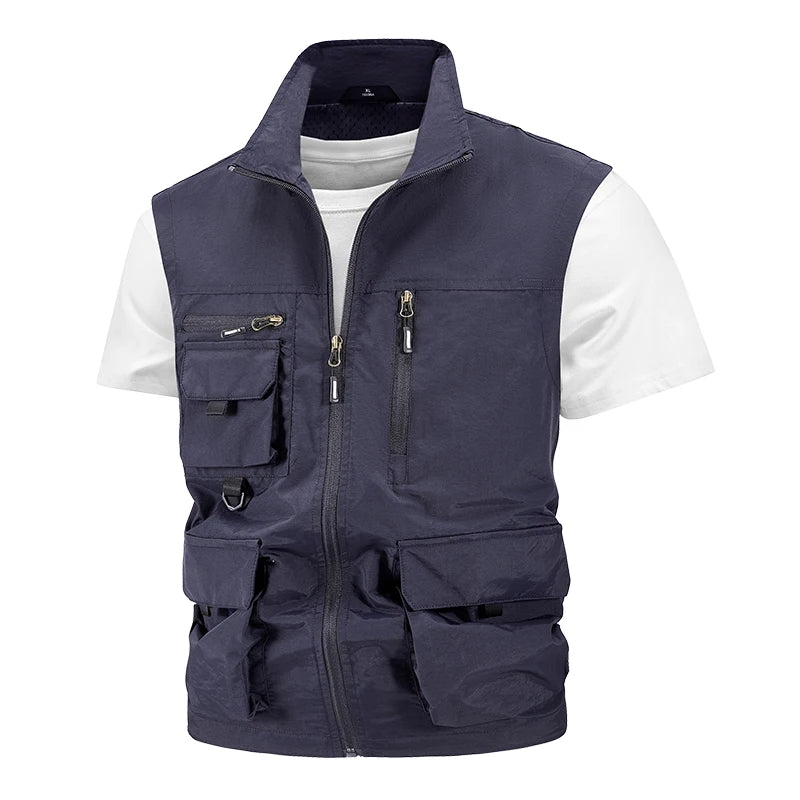 Men’s Lightweight Outdoor Photography Vest – Breathable Mesh Fishing Vest with Multi Pockets for Summer Comfort & Utility