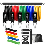 Workout Bar Fitness Resistance Bands Set – Pilates, Yoga & Full-Body Training at Home