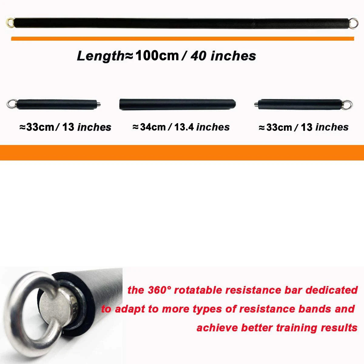 Workout Bar Fitness Resistance Bands Set – Pilates, Yoga & Full-Body Training at Home