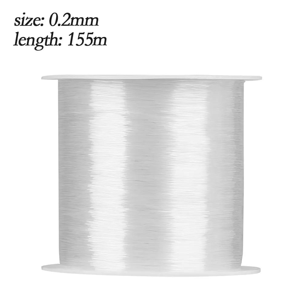 Crystal Fishing Line – PE/Nylon Braided & Monofilament Thread (0.2mm–0.6mm) | 20m–155m Durable Wire for Freshwater & Saltwater Fishing