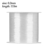 Crystal Fishing Line – PE/Nylon Braided & Monofilament Thread (0.2mm–0.6mm) | 20m–155m Durable Wire for Freshwater & Saltwater Fishing