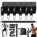 Workout Bar Fitness Resistance Bands Set – Pilates, Yoga & Full-Body Training at Home