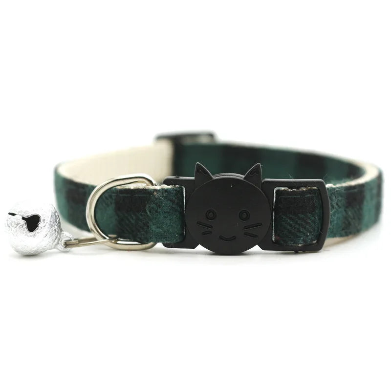 Adjustable Nylon Buckles with Fashionble Reflective Cat's Bell Collars