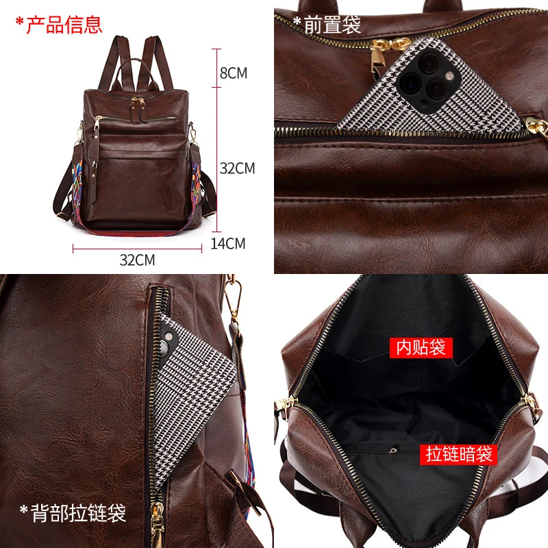 Leather Backpack for Women