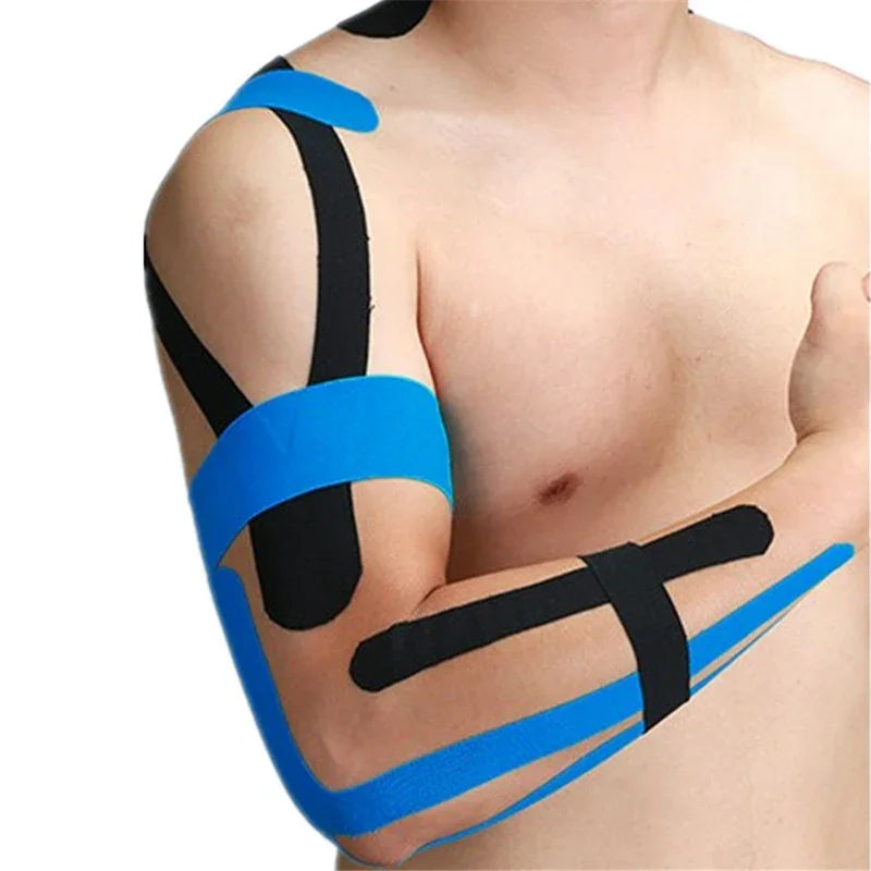 5 Rolls Kinesiology Sports Tape – Athletic Muscle Support & Pain Relief Strapping for Gym, Tennis, Running, Fitness, Knee & Joint Care
