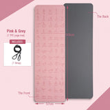 TPE Yoga Mat 183cm*57cm Eco-friendly Non-Slip Sports Fitness Mat For Exercise Yoga And Pilates Gymnastics Mat Fitness Equipment