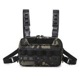 Men’s Camo Fishing Vest Bag – Multi-Pocket Utility Chest Pack for Outdoor Fishing, Hiking & Hunting