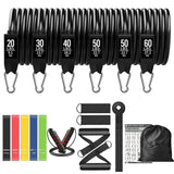 Workout Bar Fitness Resistance Bands Set – Pilates, Yoga & Full-Body Training at Home