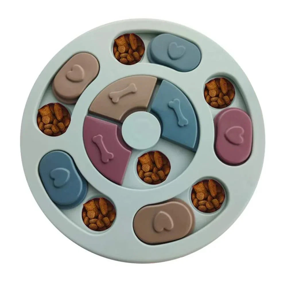 Pet Puzzle Toys/Slow Food Feeding/Interactive Plate Bowl Non-Slip Anti-choking Dog Cat Bowl Iq Training Pets Supplies