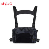 Men’s Camo Fishing Vest Bag – Multi-Pocket Utility Chest Pack for Outdoor Fishing, Hiking & Hunting