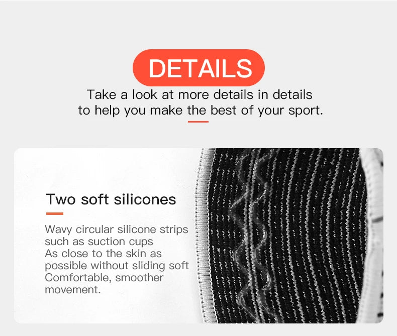 Compression Knee Sleeve with Silicone Support – Pain Relief & Sports Protection