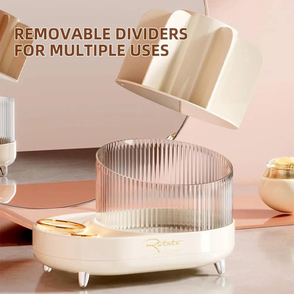 360°Rotating Makeup Brushes Organizer