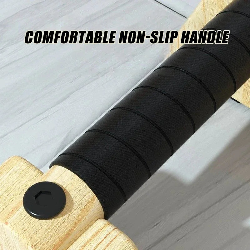 Push Up Bar Beech Wood – Sturdy Calisthenics Parallettes for Home Workouts
