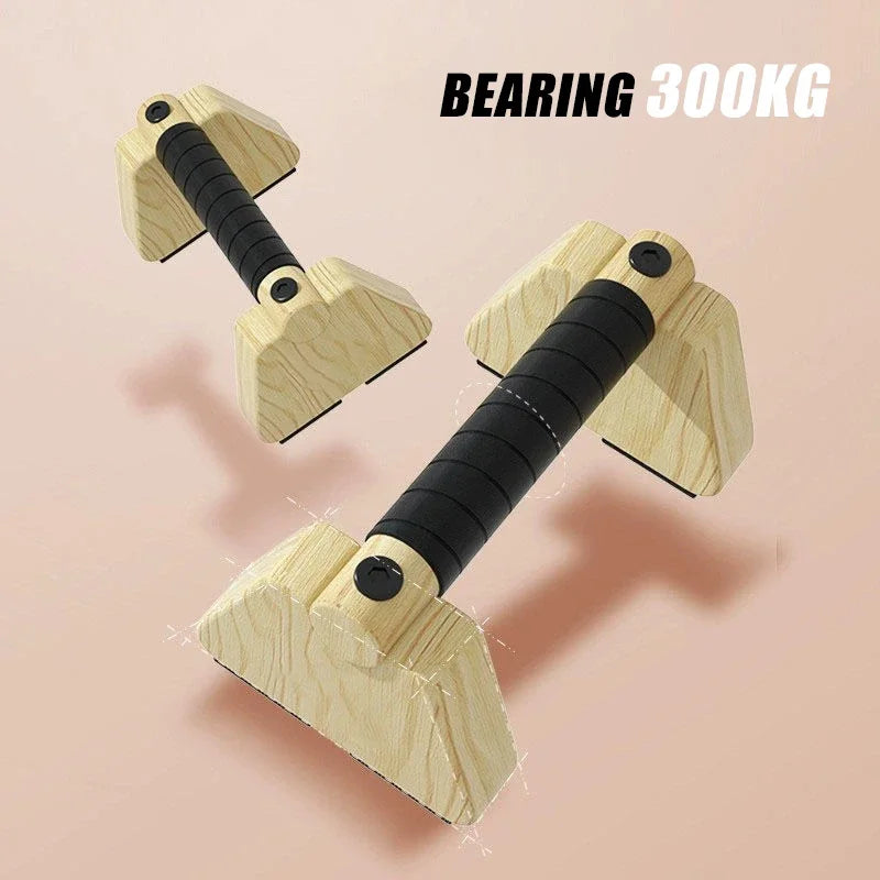 Push Up Bar Beech Wood – Sturdy Calisthenics Parallettes for Home Workouts