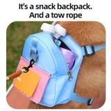 Pet Backpack With Harness Collar Outdoor Travel