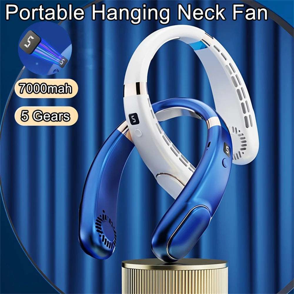 Portable Hanging Neck Cooler Digital Display