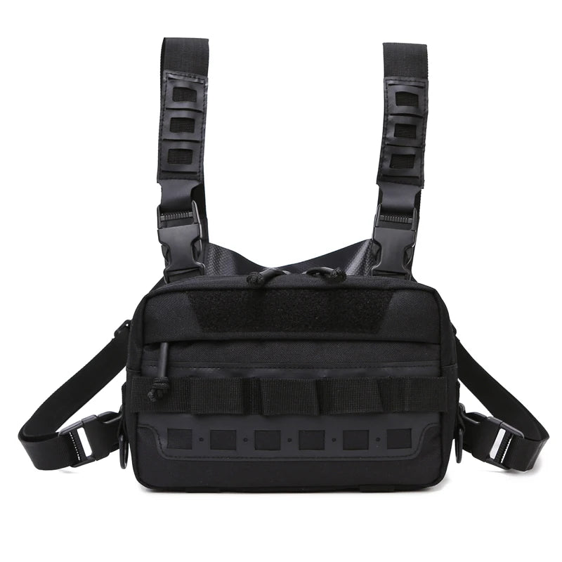 Men’s Camo Fishing Vest Bag – Multi-Pocket Utility Chest Pack for Outdoor Fishing, Hiking & Hunting