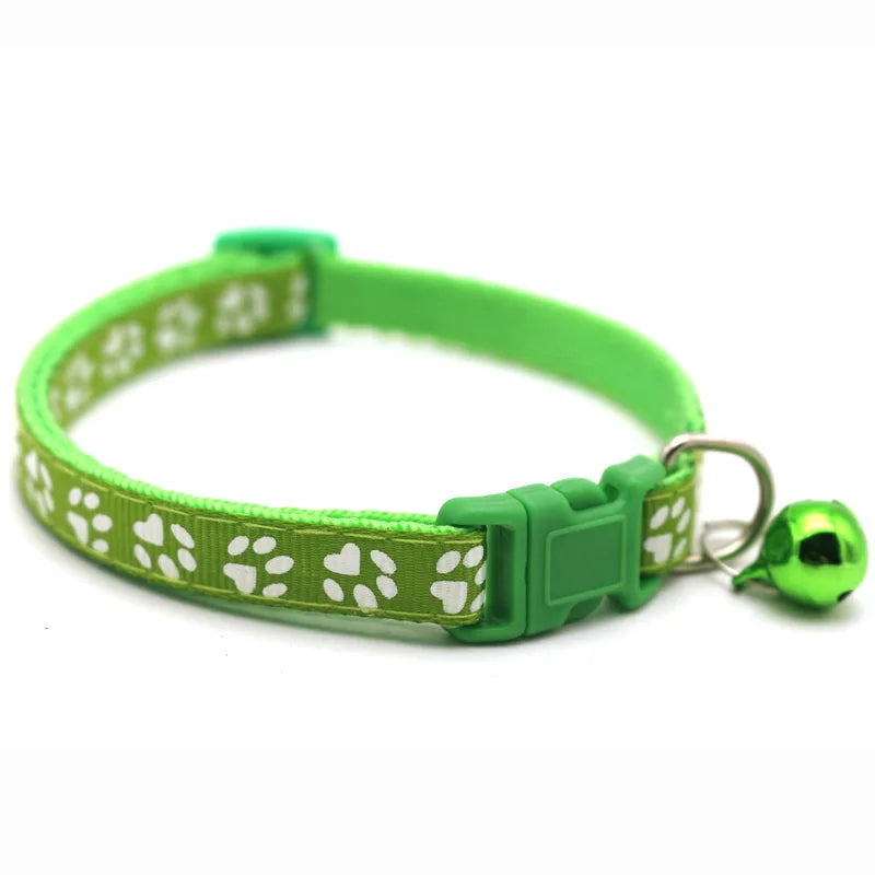 Foot Paw Print Bell Collar