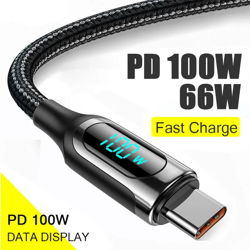 Fast Charging Type C to Type C 7A 100W PD