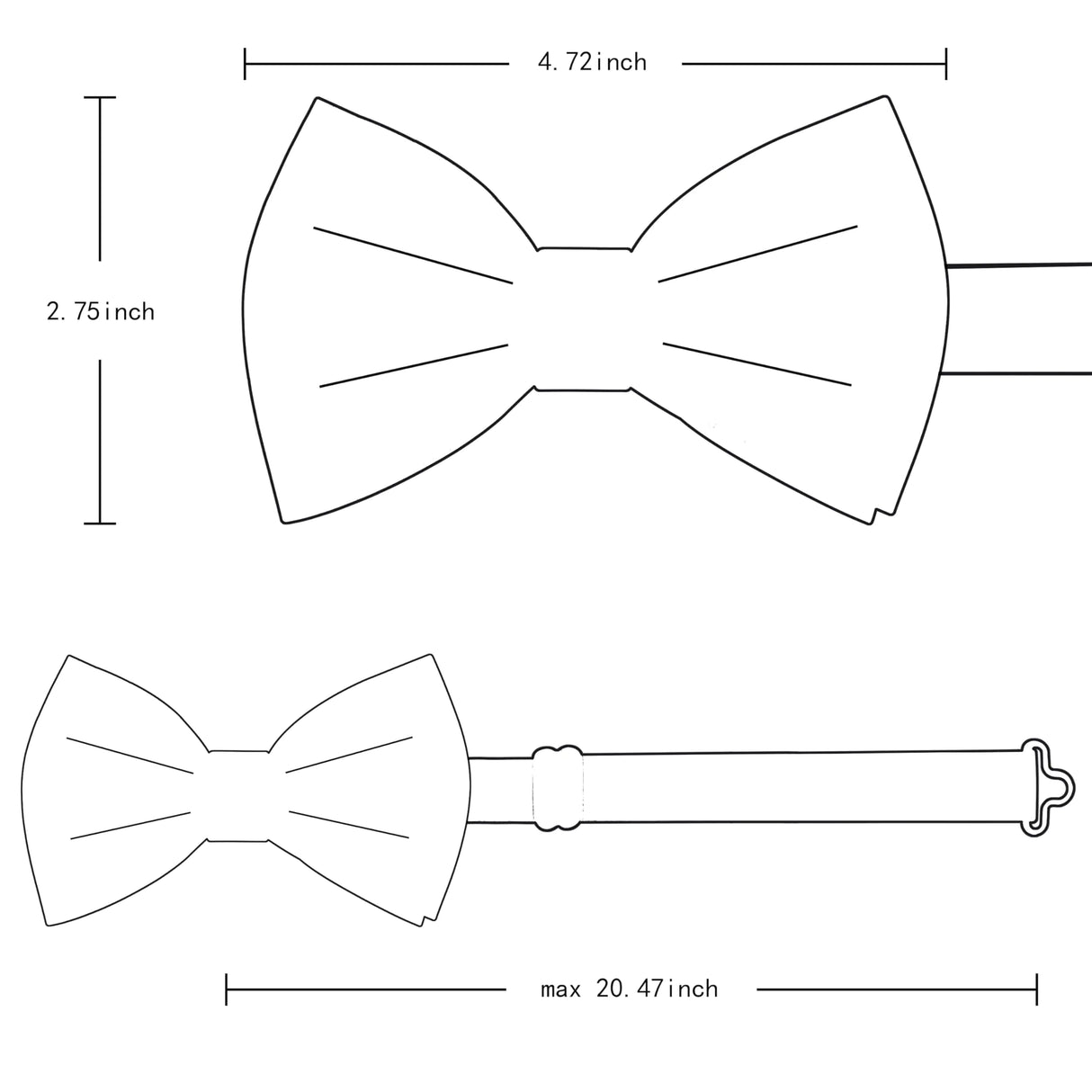 Branduce Solid Color Pre-tied Bow Tie